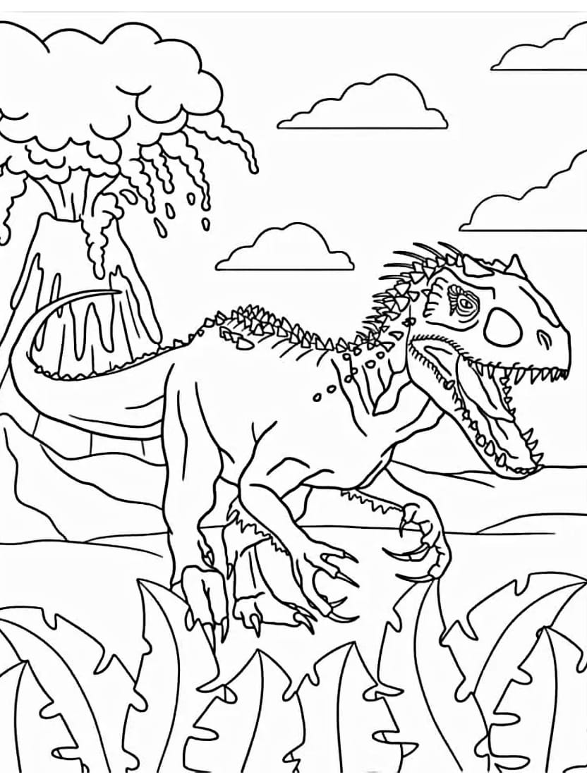 Coloriage Jurassic World De L Action Et De La Magie Des Dinosaures