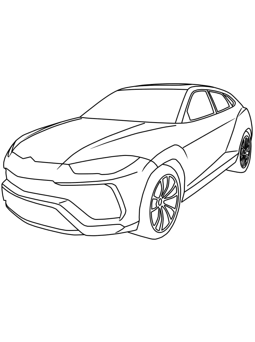 Coloriage Lamborghini Dessin D Une Voiture Sportive A Personnaliser