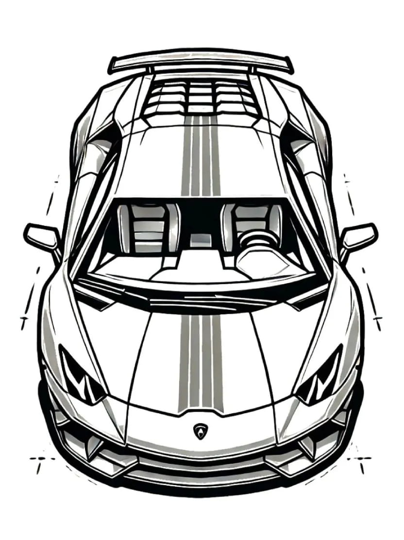 Coloriage Lamborghini Pour Les Amateurs De Voitures De Luxe