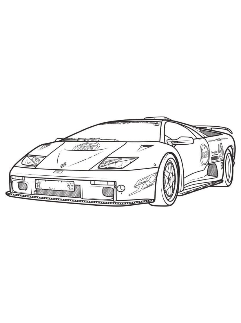 Coloriage Lamborghini Pour Les Passionnes De Voitures De Luxe