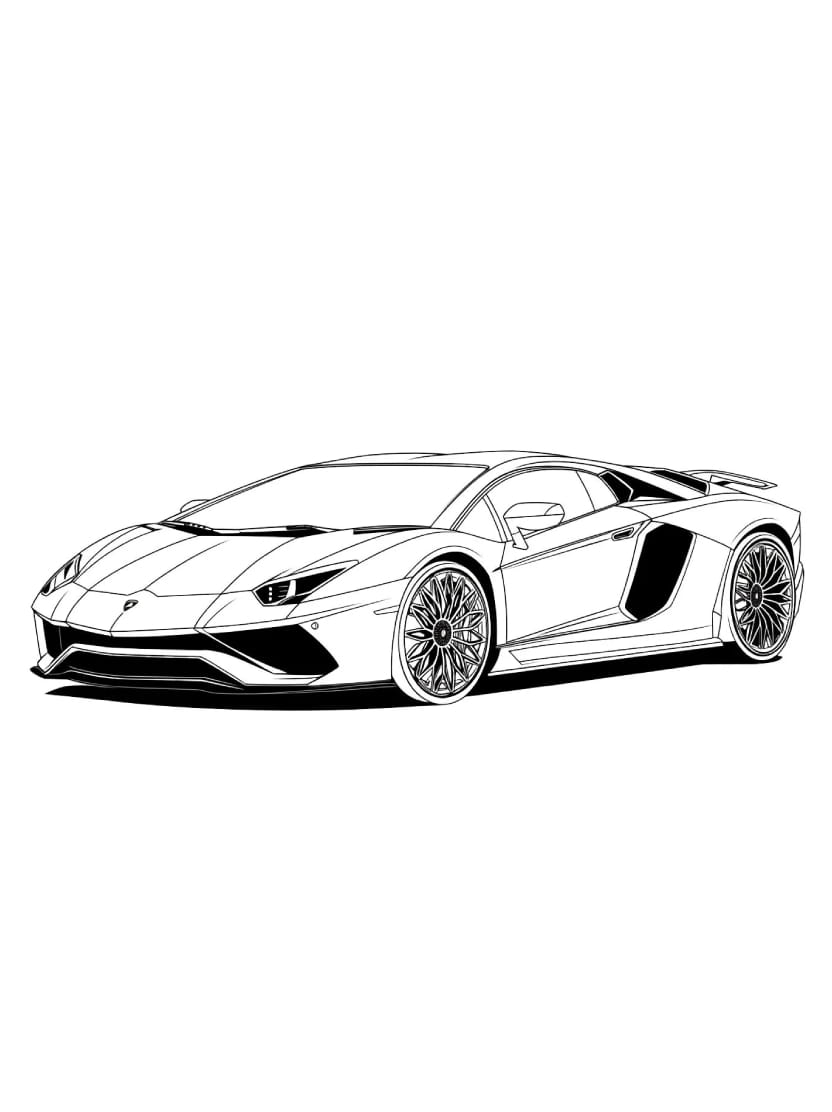 Coloriage Lamborghini Pour Les Petits Pilotes De Voitures De Sport