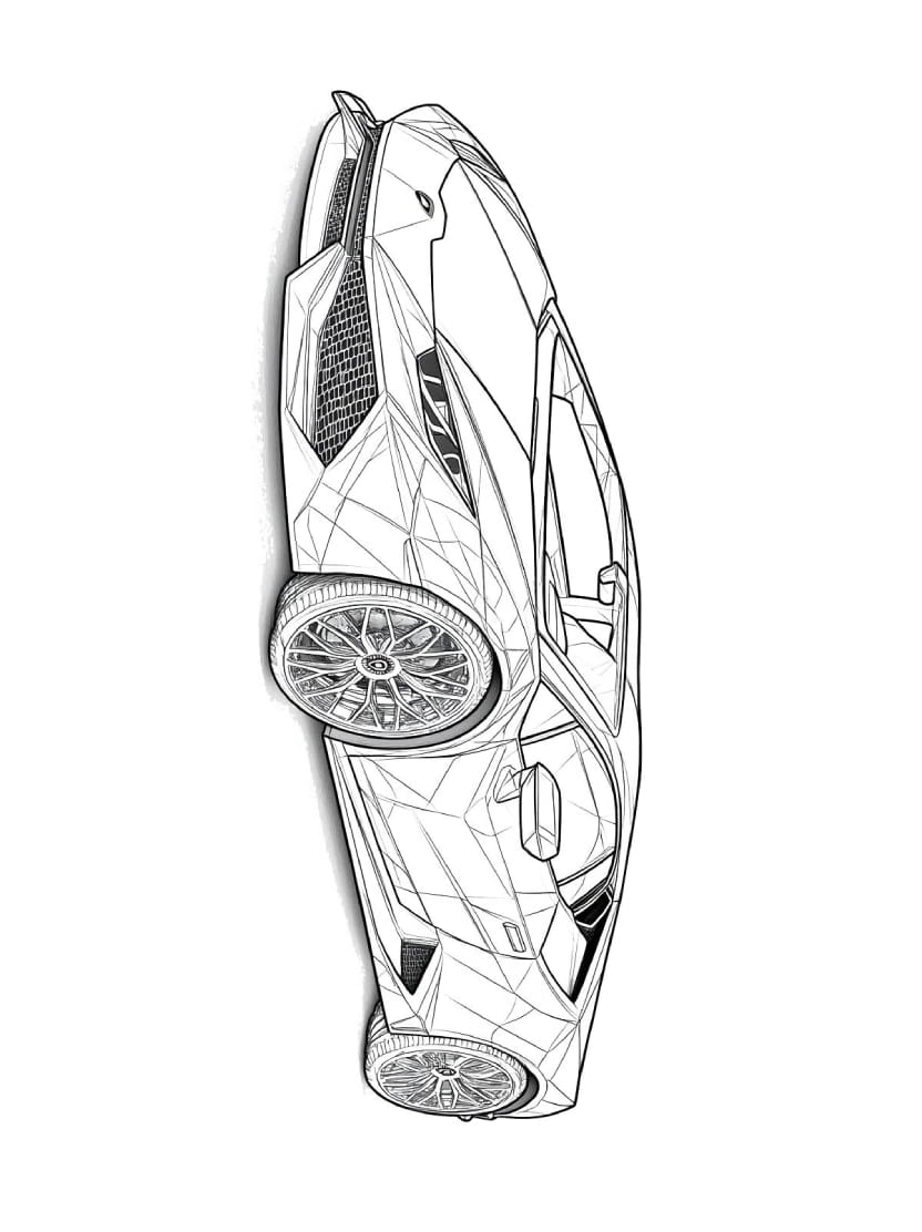 Coloriage Lamborghini Voiture De Sport A Grande Performance