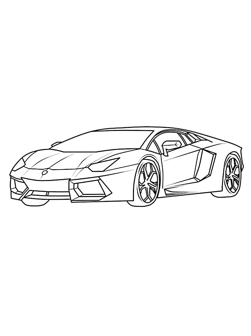 Coloriage Lamborghini Voiture Pour Les Petits Amateurs De Vitesse