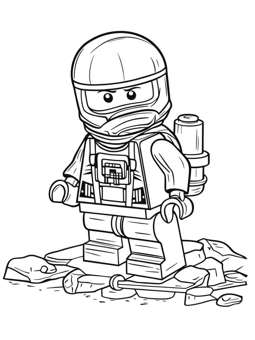 Coloriage Lego Monde De Construction Plein De Couleurs