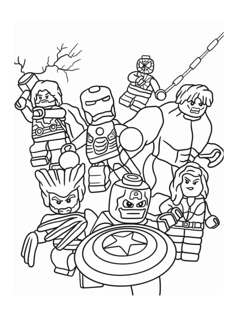 Coloriage Lego Pour Jouer Avec Les Blocs Et Les Couleurs