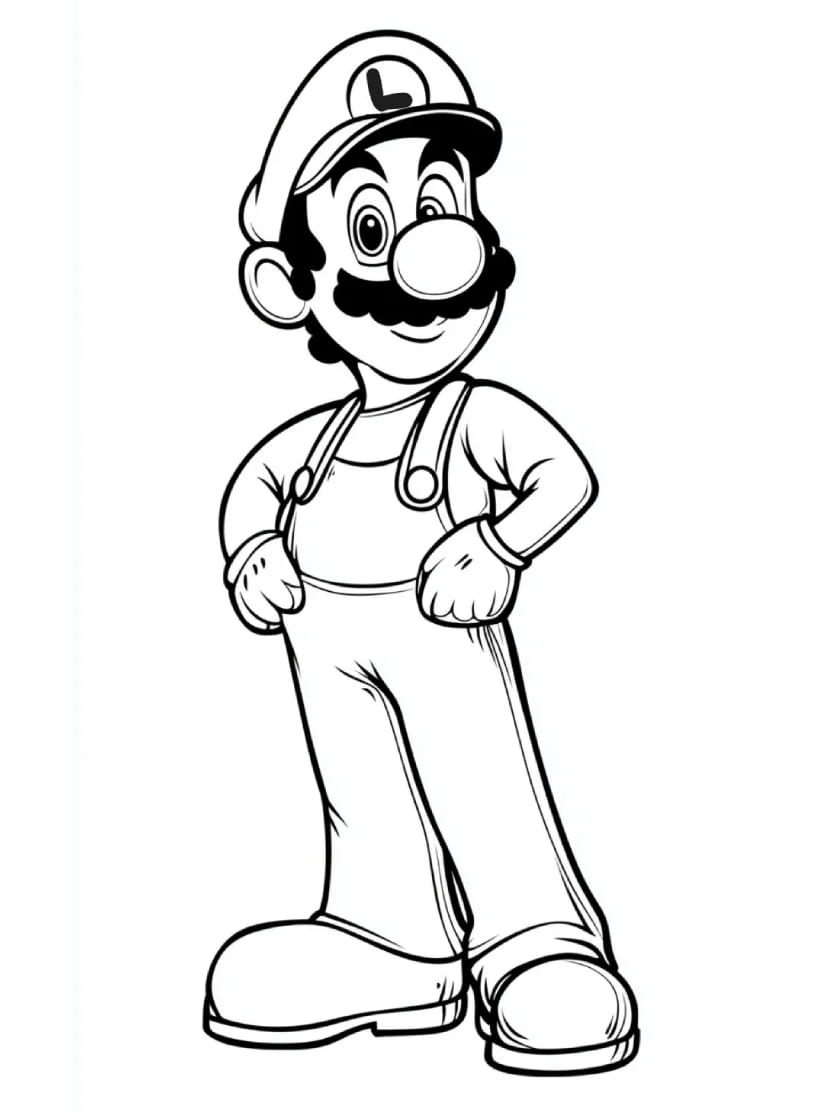 Coloriage Luigi A Imprimer