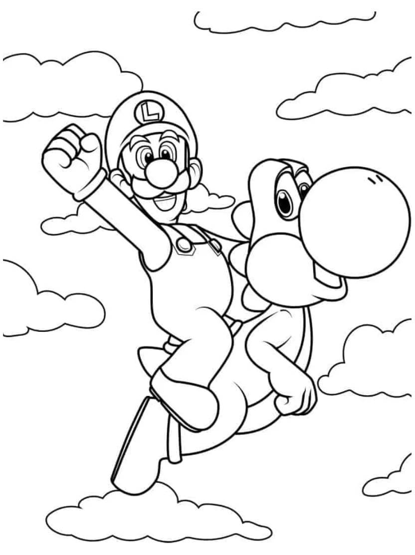 Coloriage Luigi Et Son Ami