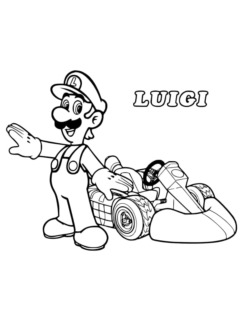 Coloriage Luigi Gratuit