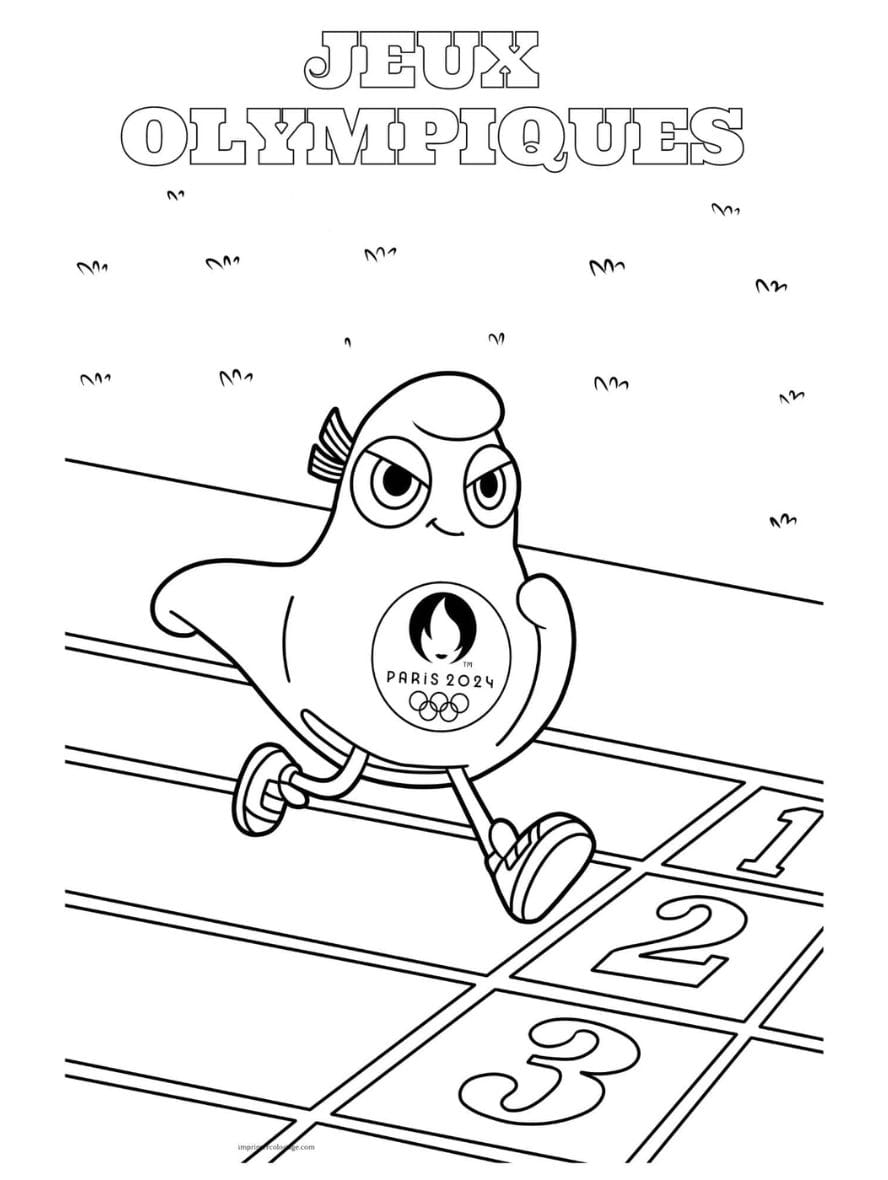 Coloriage Mascotte Jo Pour Les Petits Athletes Des Jeux