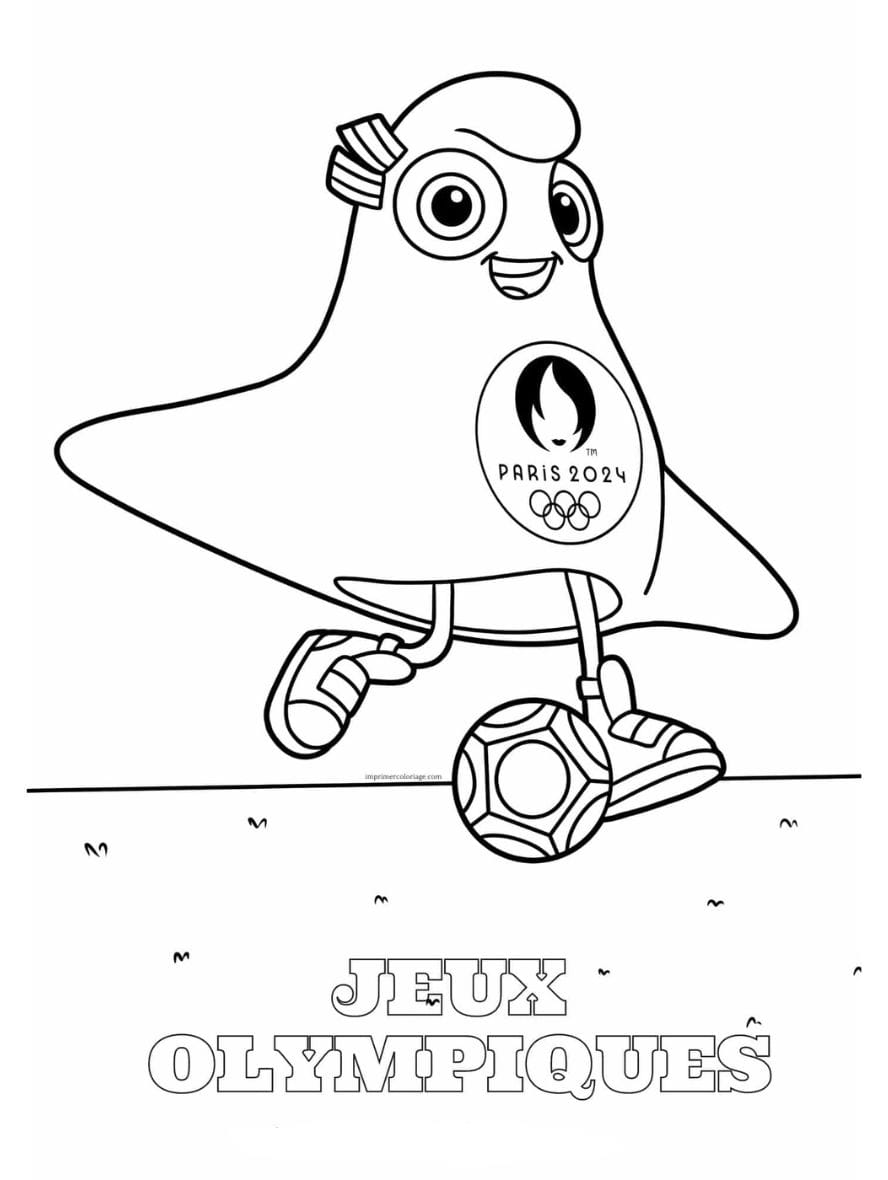 Coloriage Mascotte Jo Vibrer Avec La Mascotte De