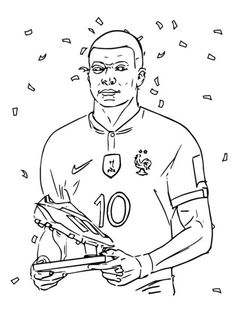 Coloriage Mbappe Lancez Vous Dans L Aventure Football