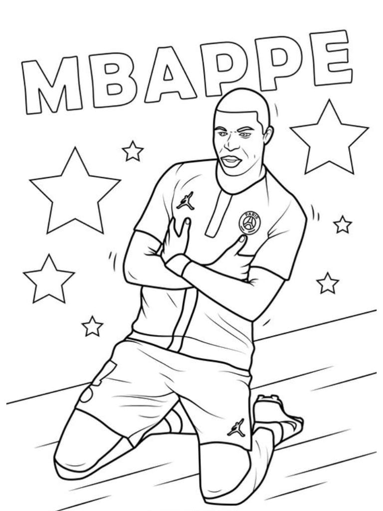 Coloriage Mbappe Pour Creer Votre Vision Du Football