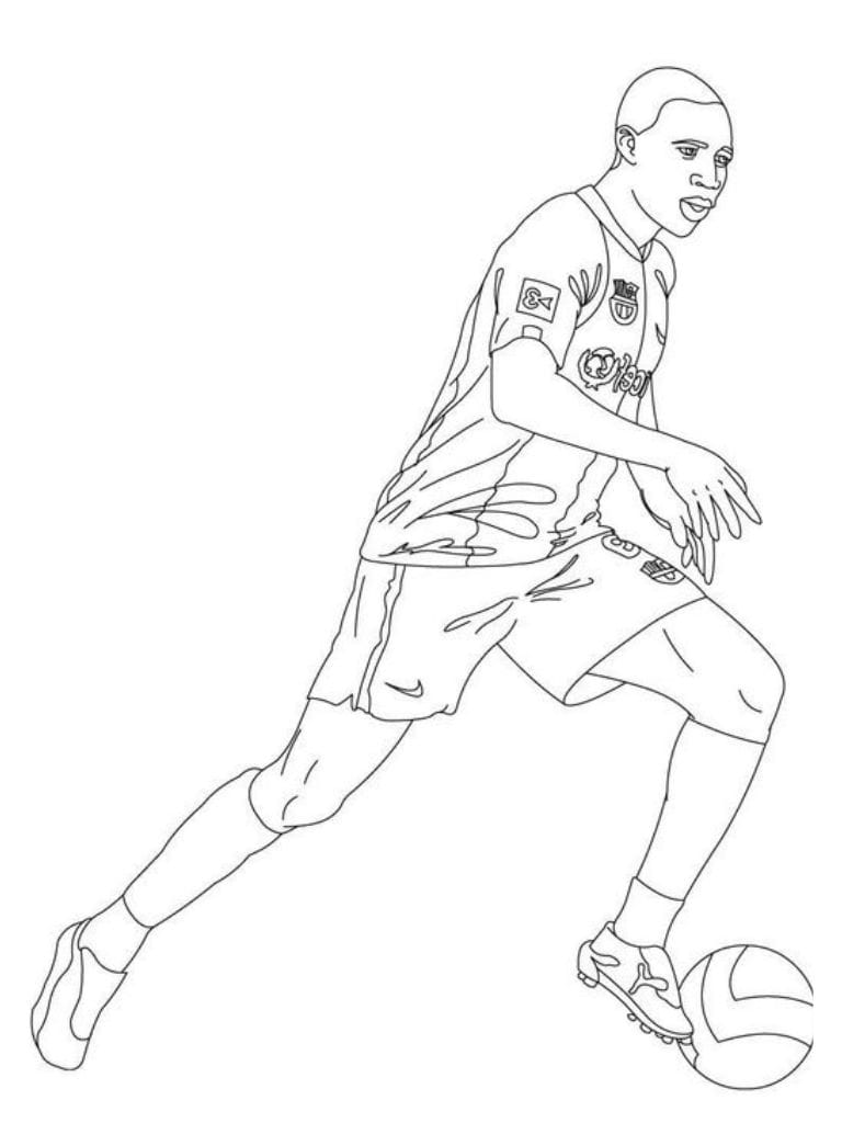 Coloriage Mbappe Pour Les Amoureux Du Football Et Du Sport