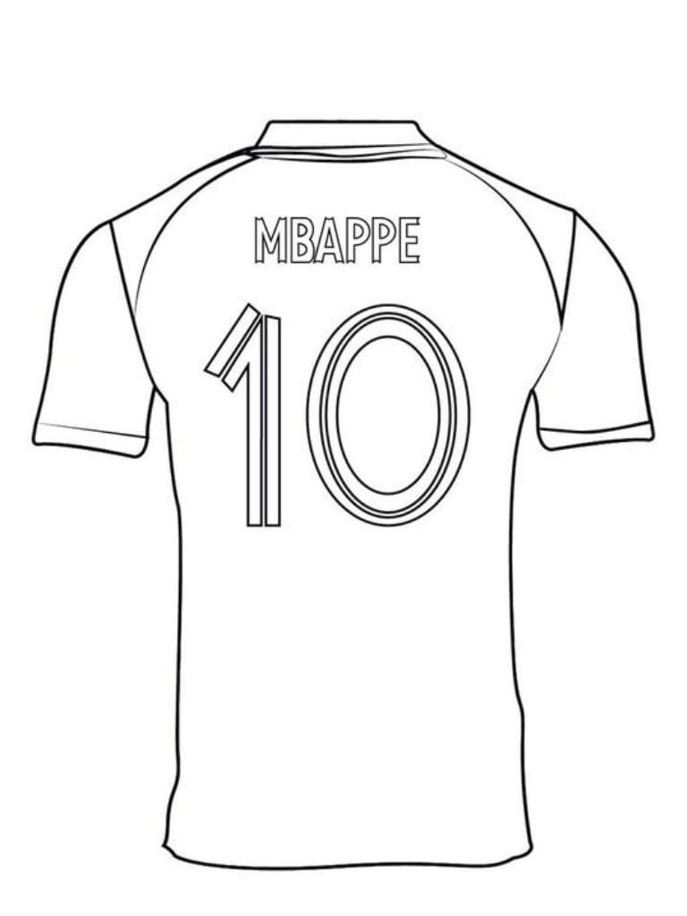 Coloriage Mbappe Pour Les Enfants Qui Revent De Foot