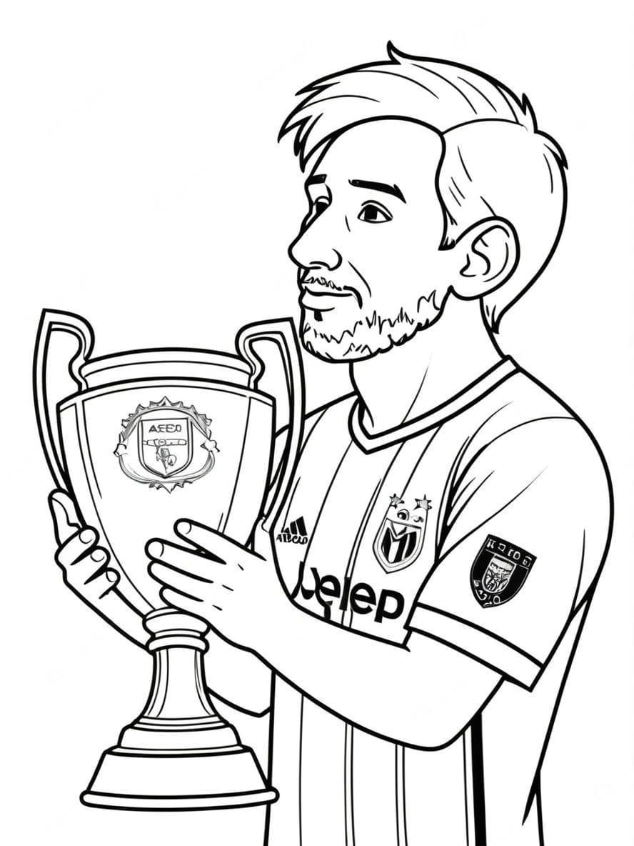 Coloriage Messi La Magie De Ses Dribbles A Imprimer