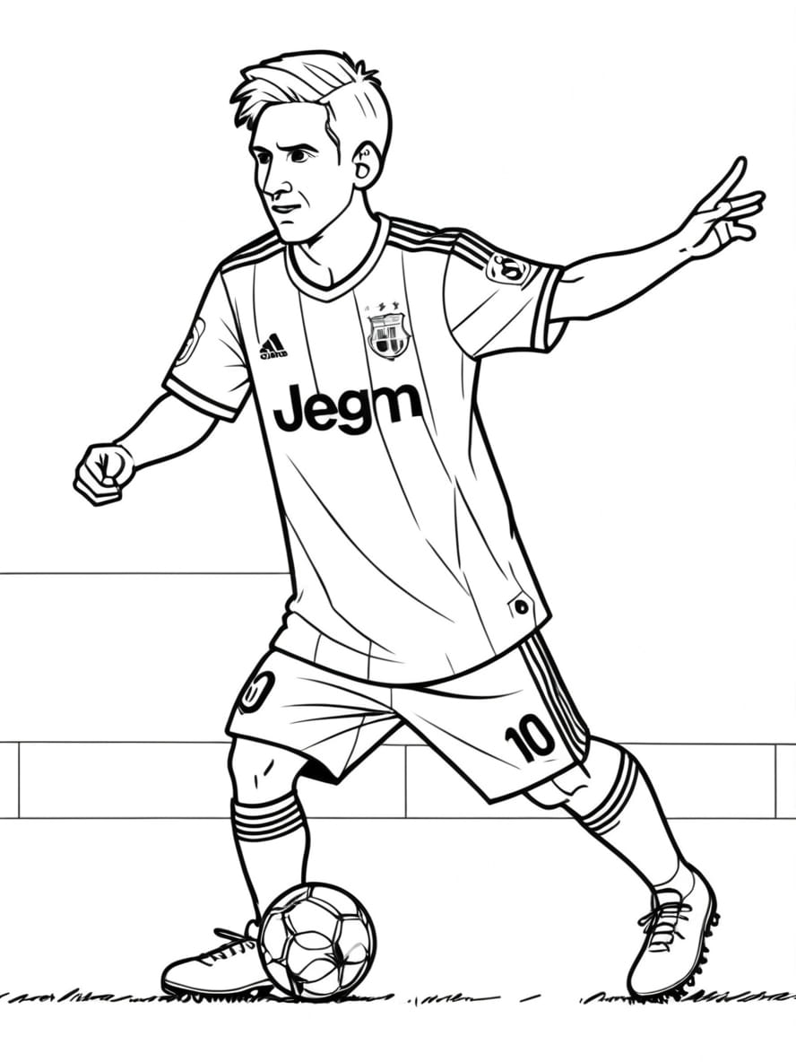 Coloriage Messi Pour Devenir Le Roi Du Dribble