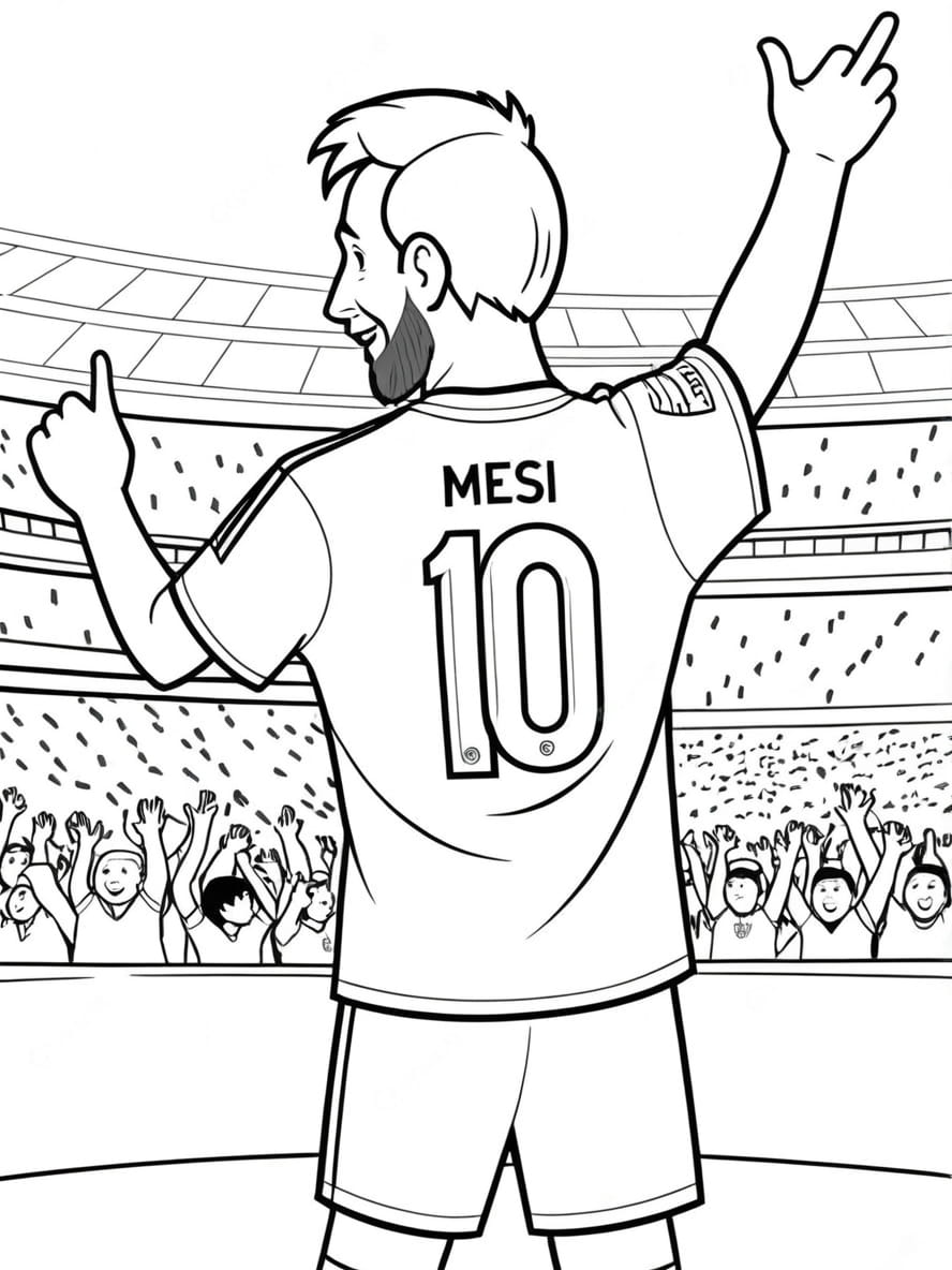 Coloriage Messi Pour Les Fans De Football Et De Creation