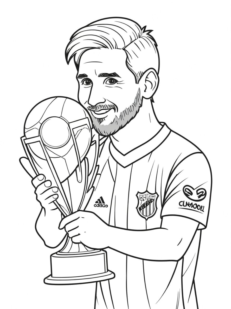 Coloriage Messi Pour Les Jeunes Passionnes De Ballon Rond