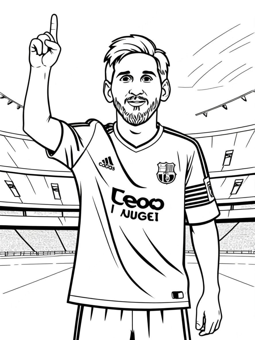 Coloriage Messi Pour Revivez Ses Plus Grandes Performances