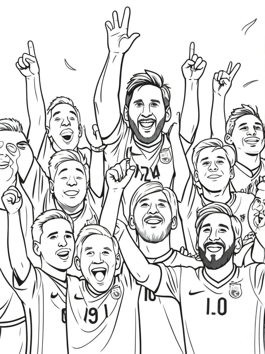 Coloriage Messi Pour Soutenir L Idole Du Football Mondial