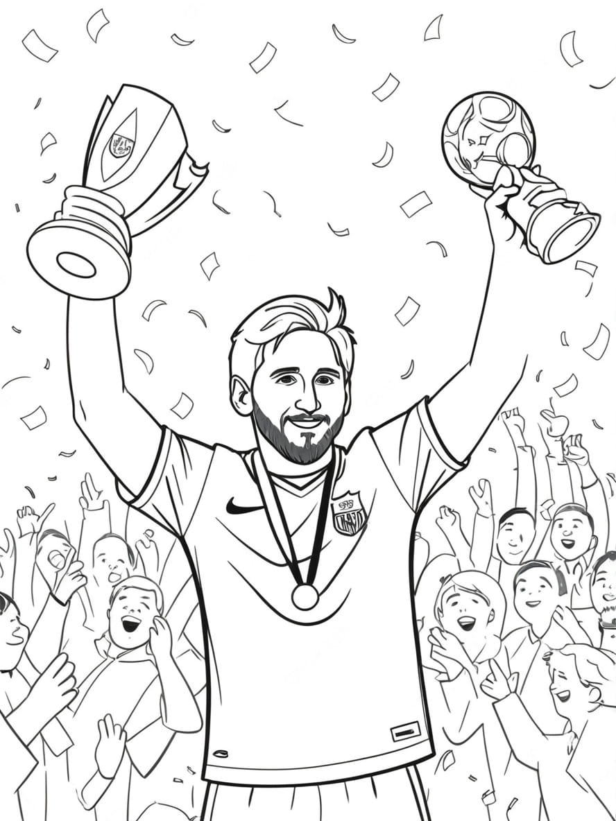 Coloriage Messi Pour Tous Les Fans De Balle Et De Creativite