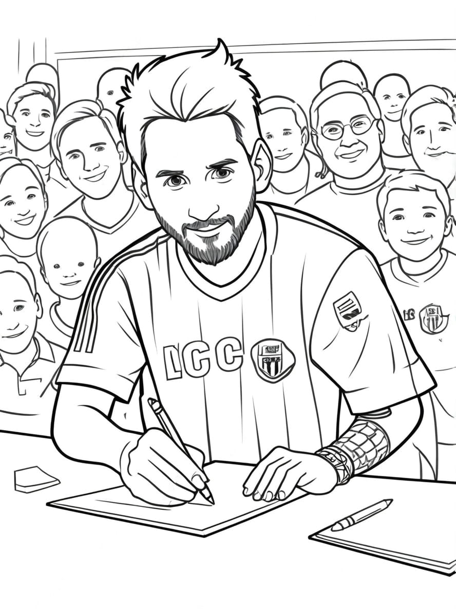 Coloriage Messi Un Portrait Unique Du King Du Football