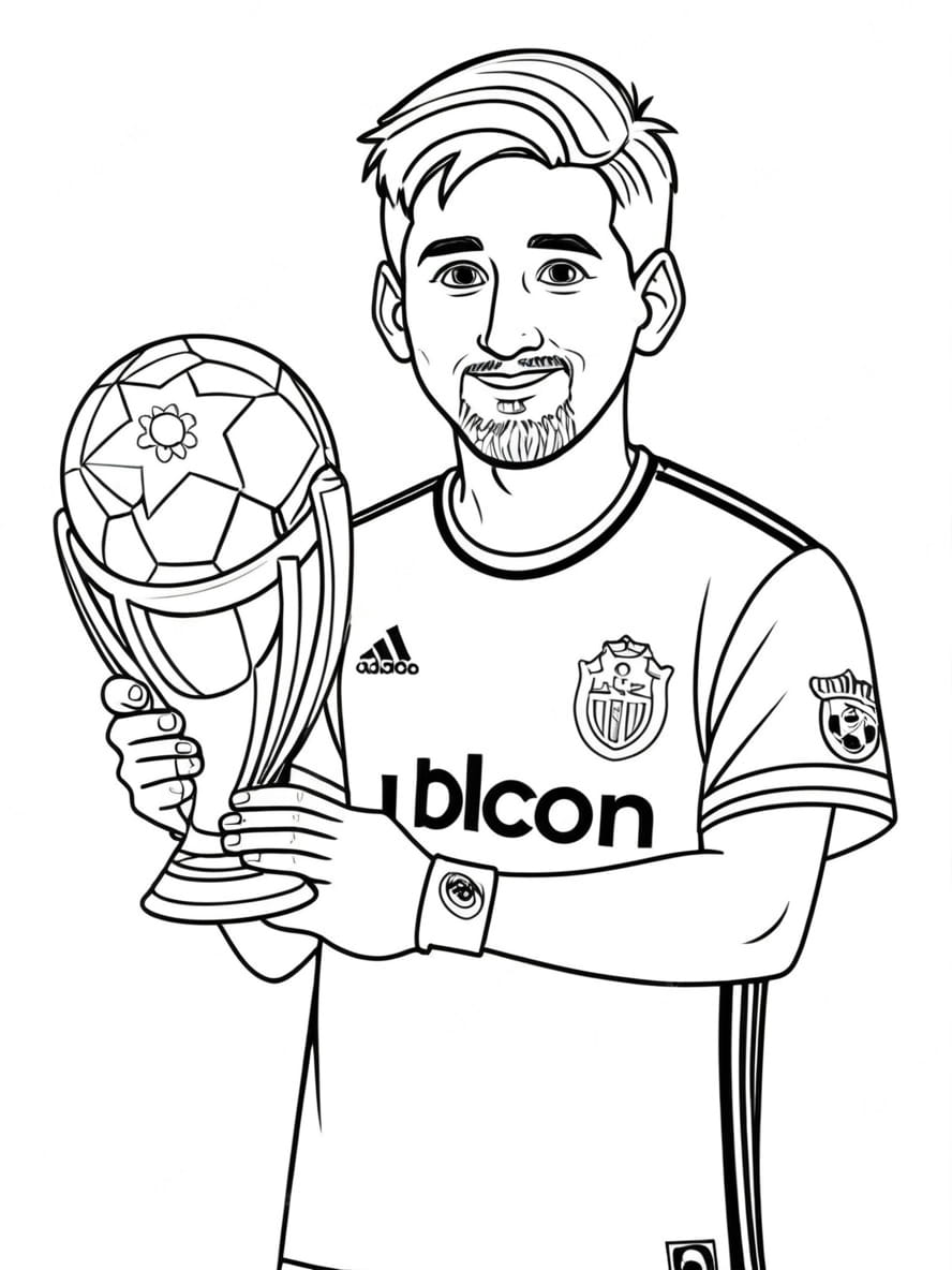 Coloriage Messi Une Icone Du Football Avec Style