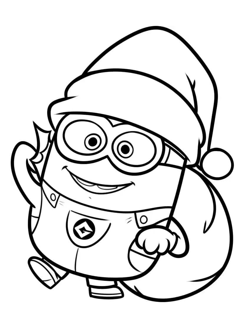 Coloriage Minion Noel