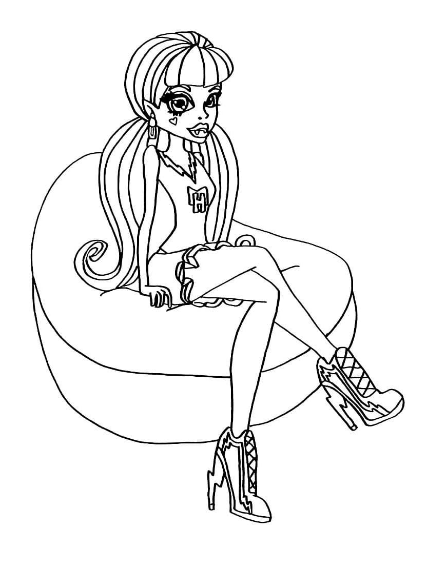 Coloriage Monster High Assise