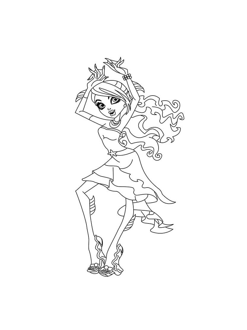 Coloriage Monster High Dansant