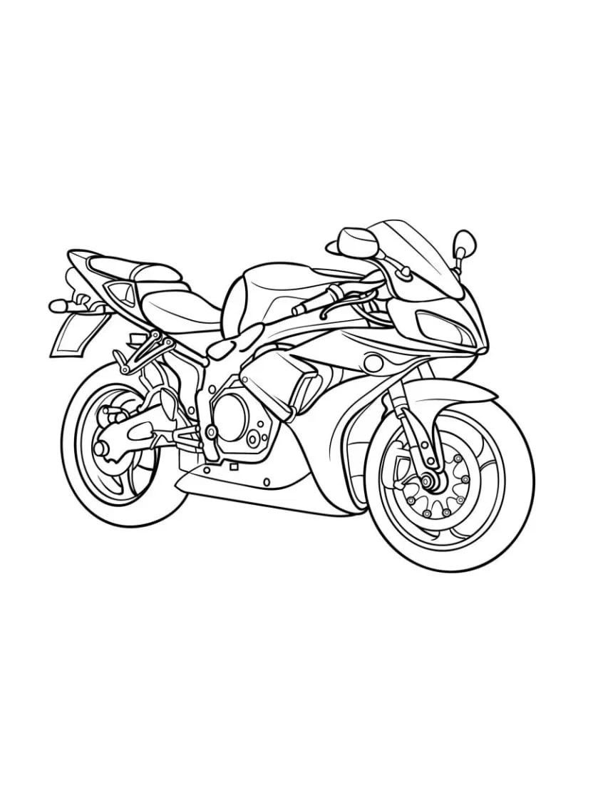 Coloriage Moto D Aventure Pour Partir En Voyage