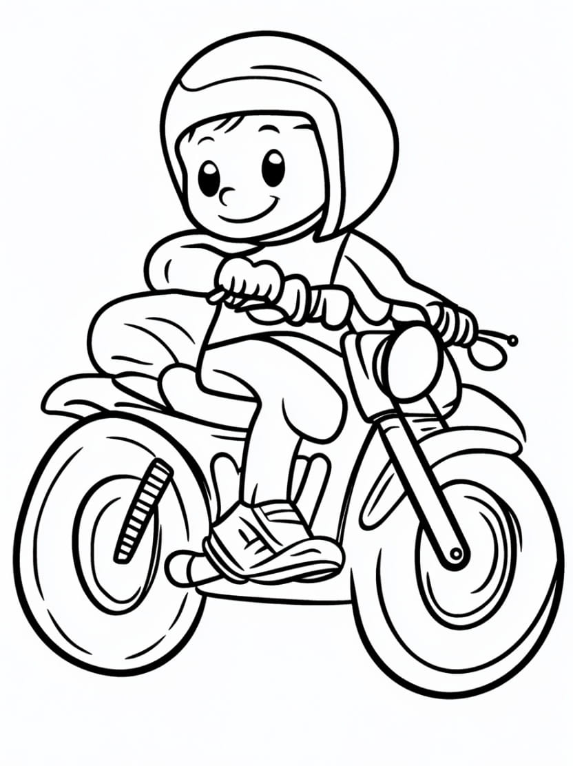 Coloriage Moto Futuriste Pour Les Petits Ingenieurs