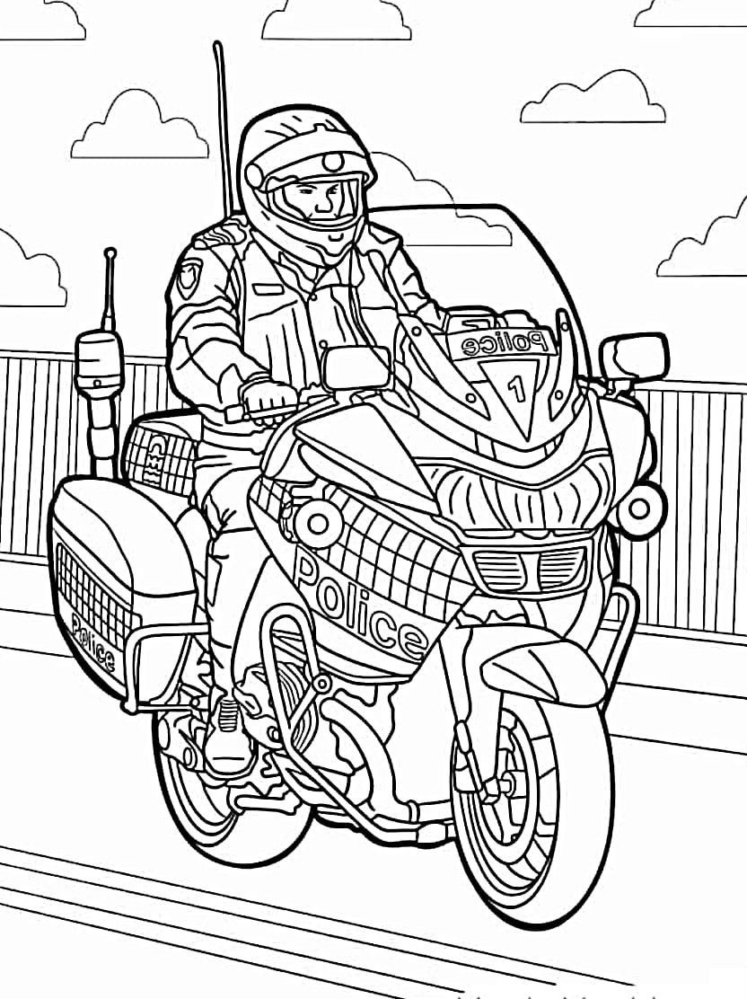 Coloriage Moto Pour Apprendre Les Techniques De Conduite