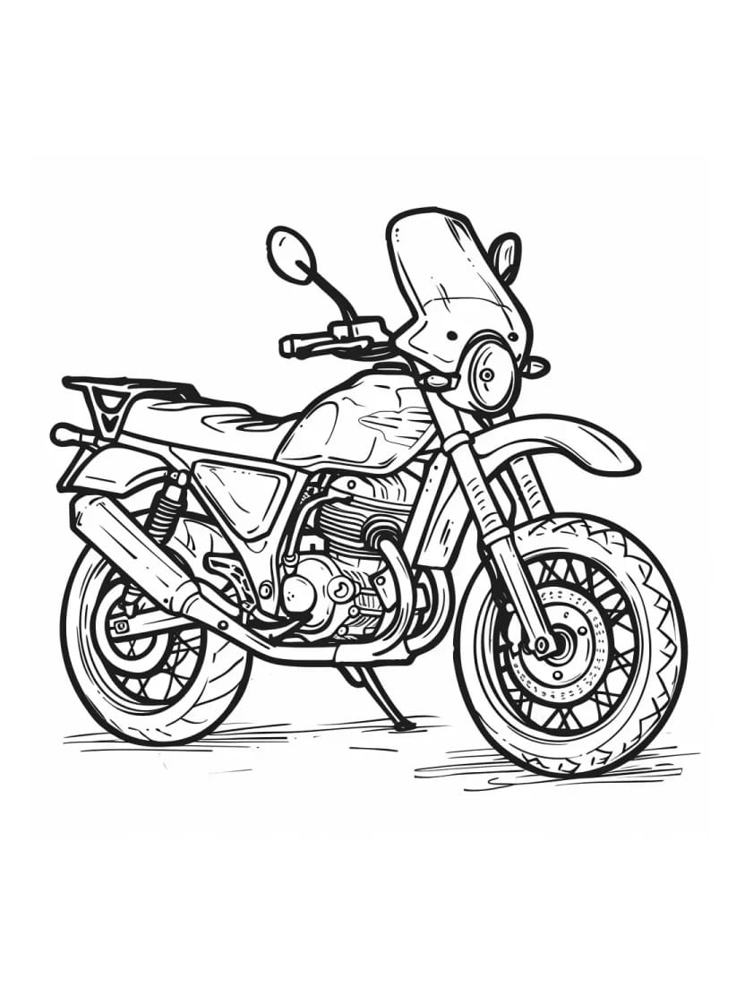 Coloriage Moto Pour Les Petits Motards En Herbe