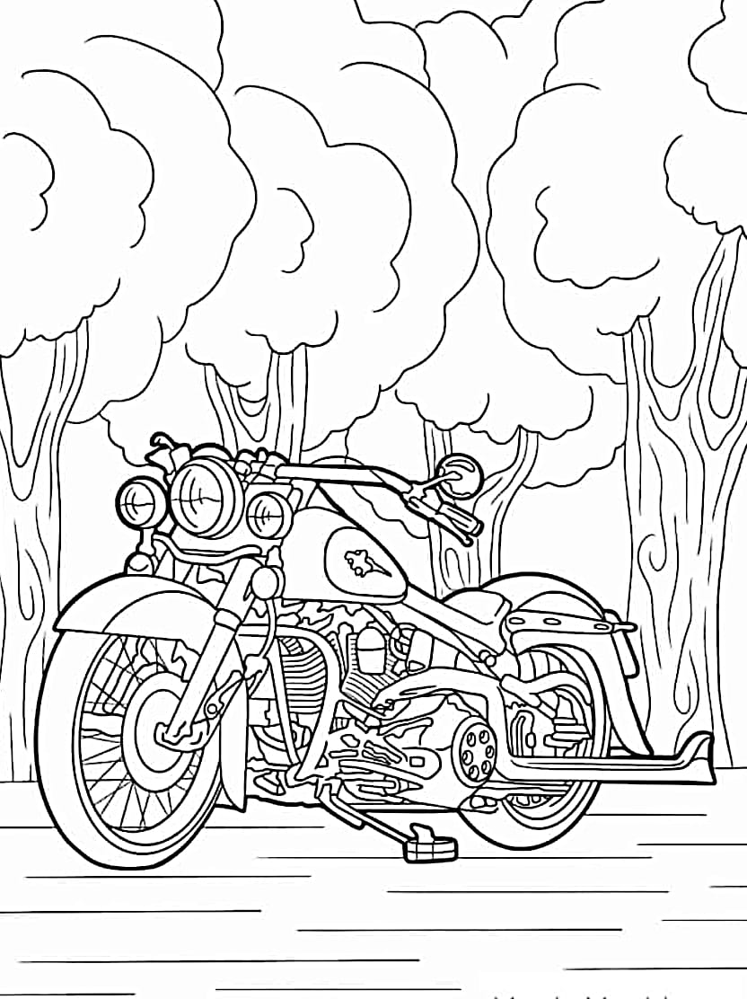 Coloriage Moto Pour Vivre Une Aventure Sans Limites