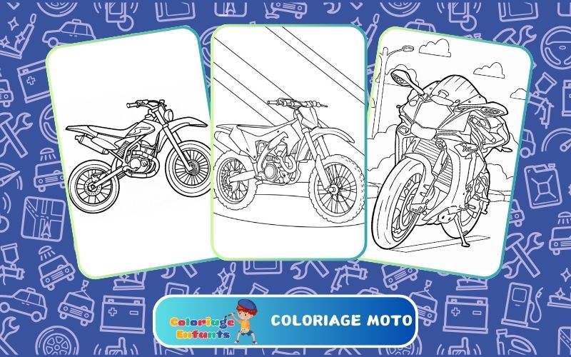 Coloriage Moto