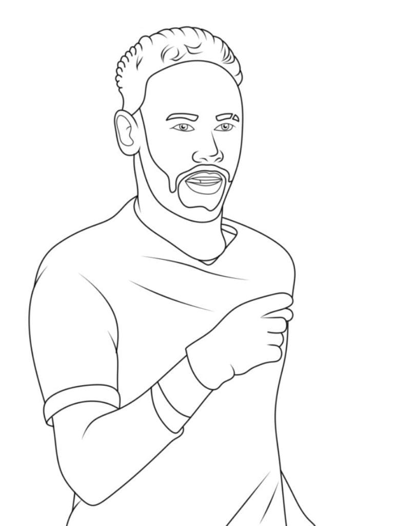 Coloriage Neymar Illustration De Son Style De Jeu Unique