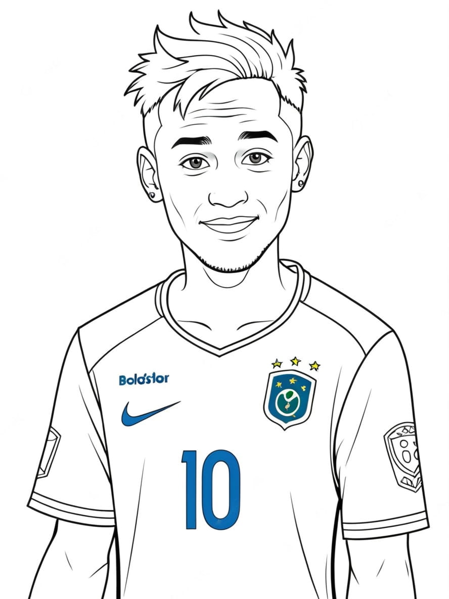 Coloriage Neymar L Histoire D Une Legende Du Football Moderne