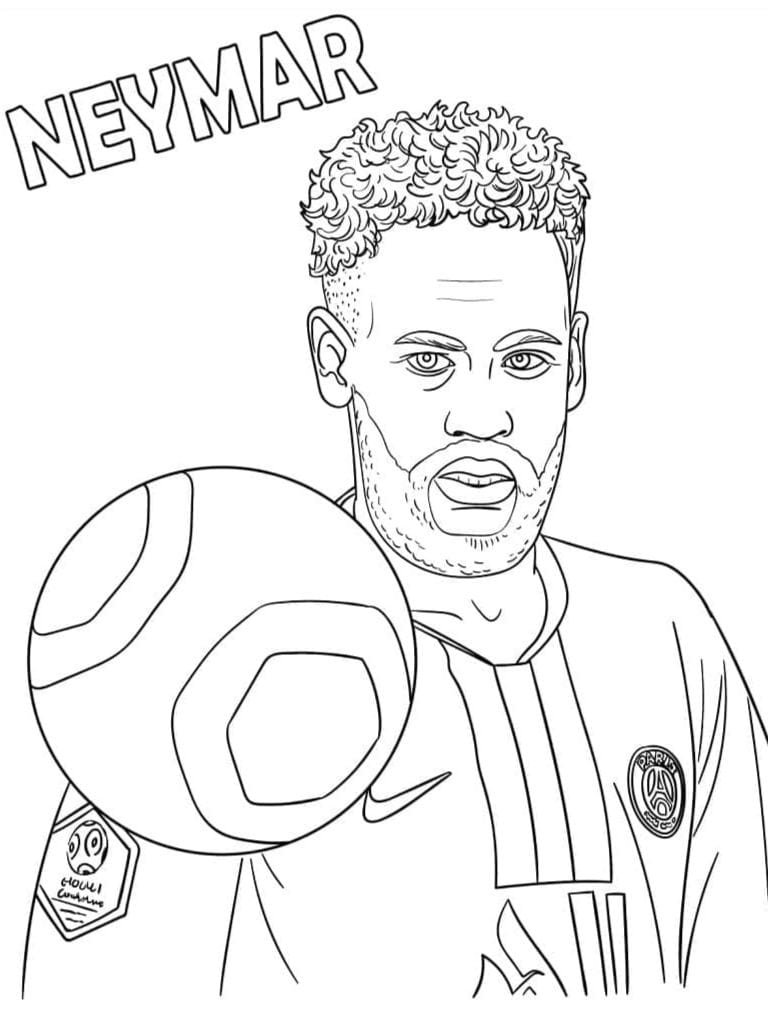 Coloriage Neymar Pour Revivre Ses Plus Belles Moments De Foot