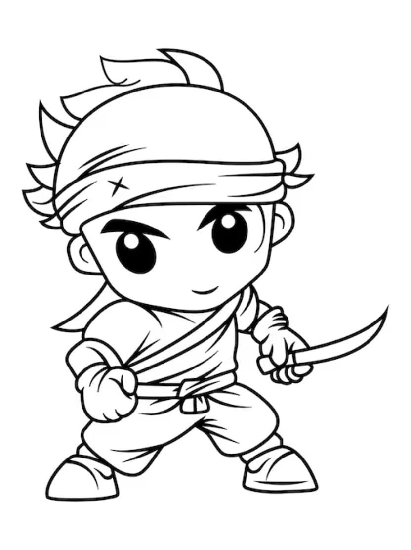 Coloriage Ninja Gratuit