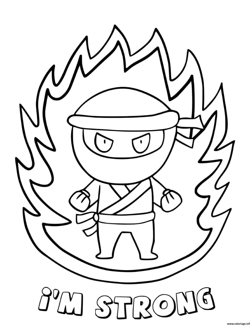 Coloriage Ninja Puissant