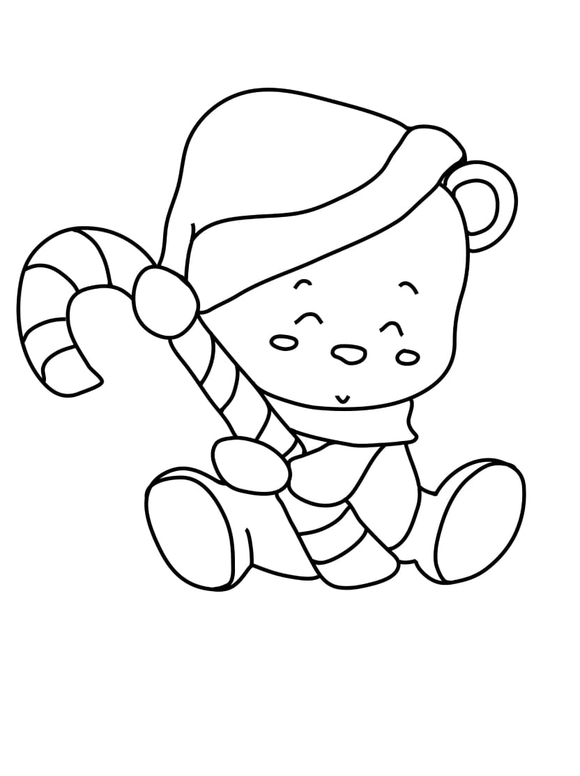 Coloriage Nounours Noel