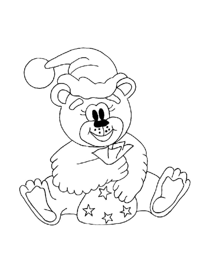 Coloriage Nounours Portant Un Chapeau Pour Paques