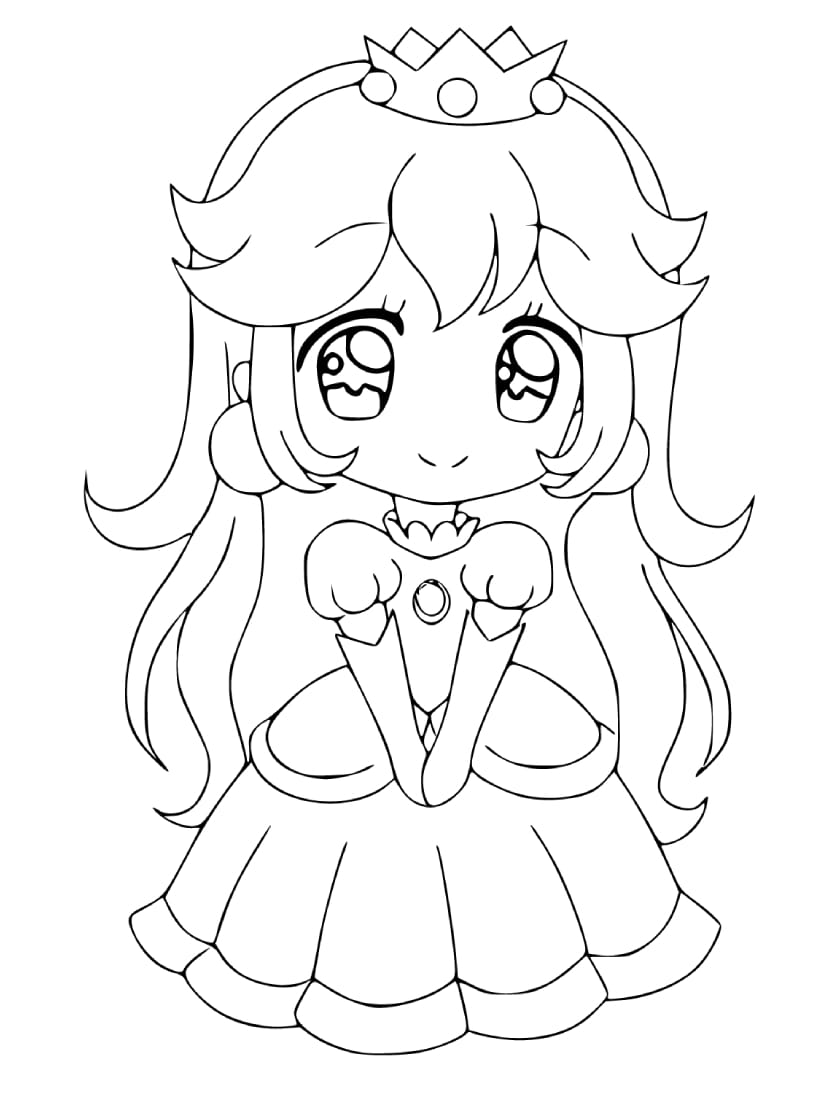 Coloriage Peach Apporte Joie Chaque Jour