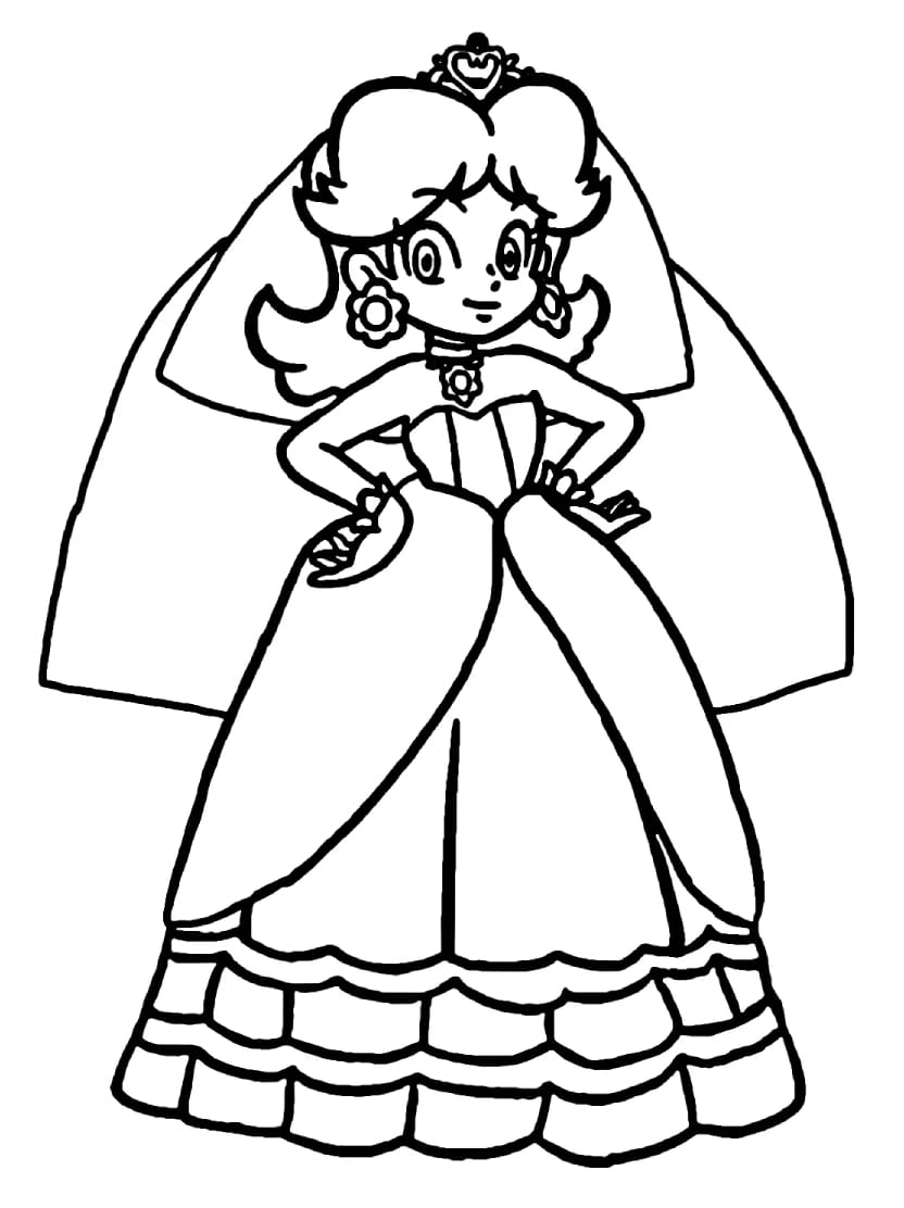 Coloriage Peach Artistique Pour Enfants