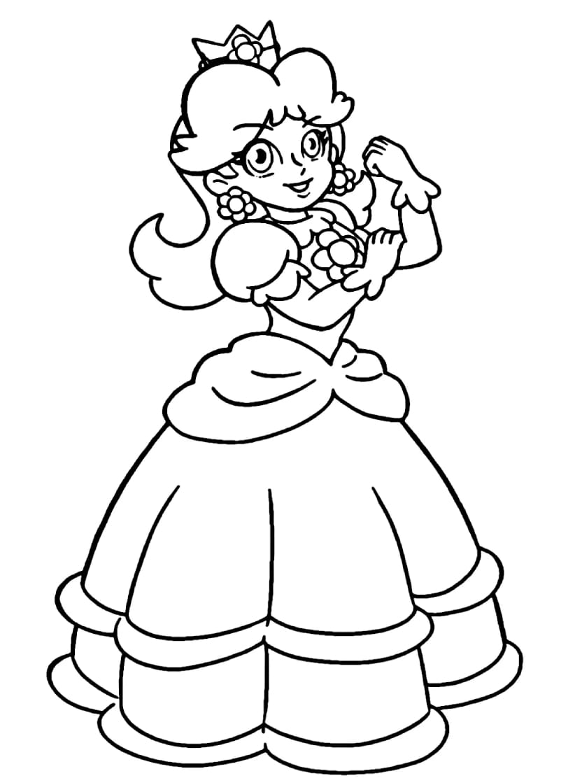 Coloriage Peach Avec Images Vives