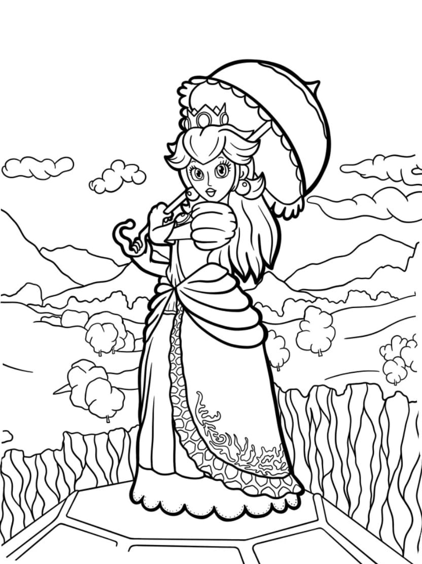 Coloriage Peach Pour Activites Extra Scolaires