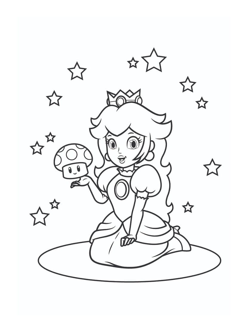 Coloriage Peach Pour Fetes Douces