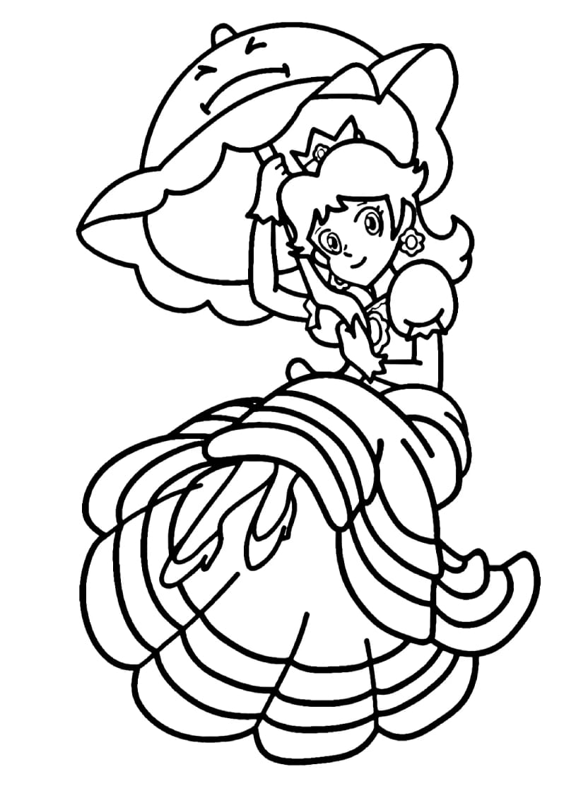 Coloriage Peach Simple Pour Tous Les Ages