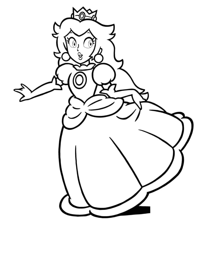 Coloriage Peach Super Mignon Et Amusant